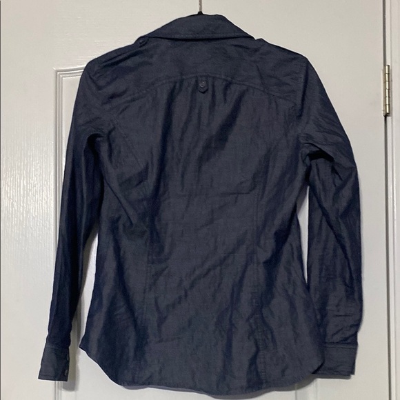 Express Dark Blue Button-Up Shirt - Picture 2 of 2